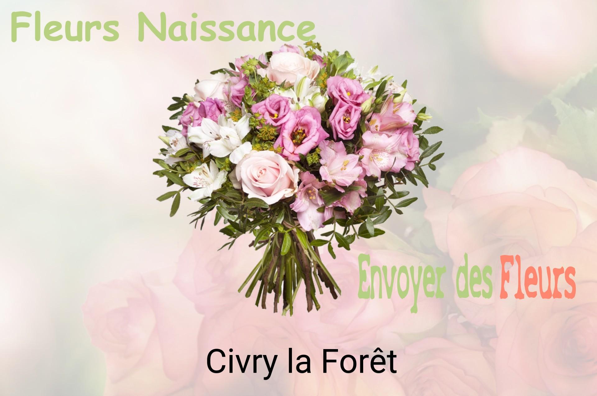 Bouquet de fleurs de naissance livré à Civry-la-Forêt