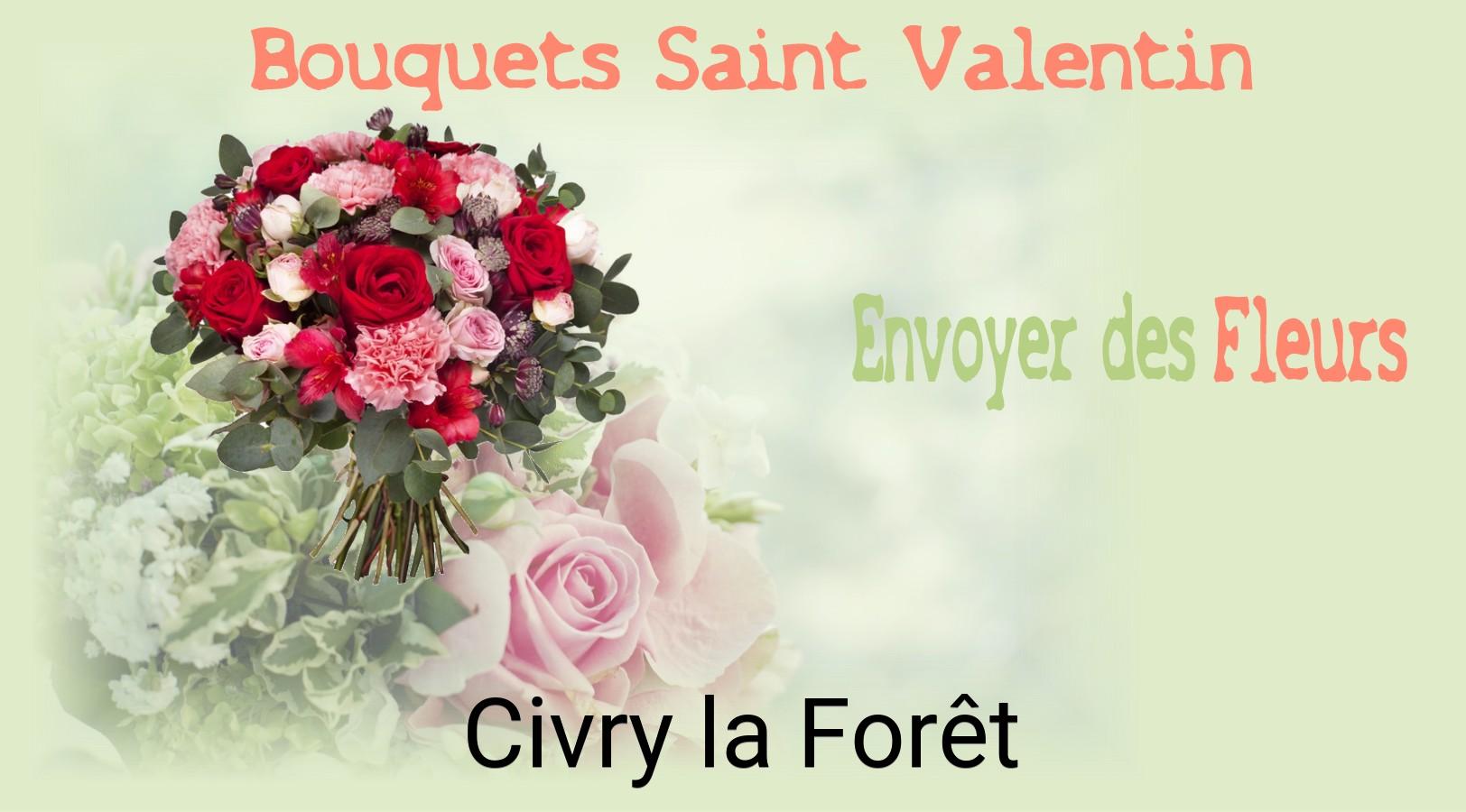 Roses de Saint-Valentin livrées à Civry-la-Forêt
